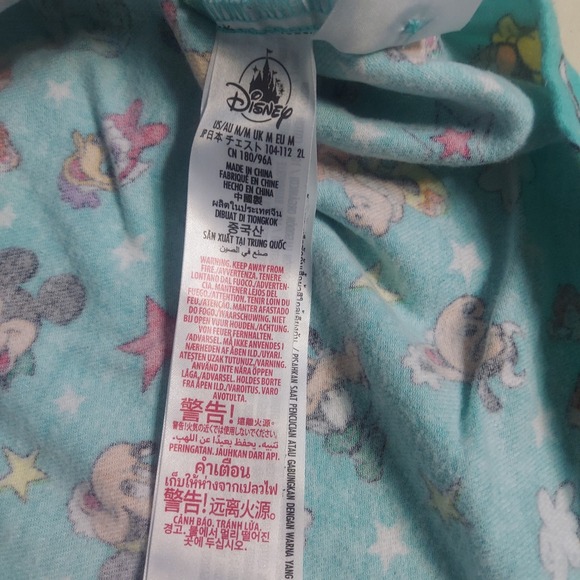 Disney Pajama Top Characters Print Sleepwear Loungewear M - Picture 5 of 6